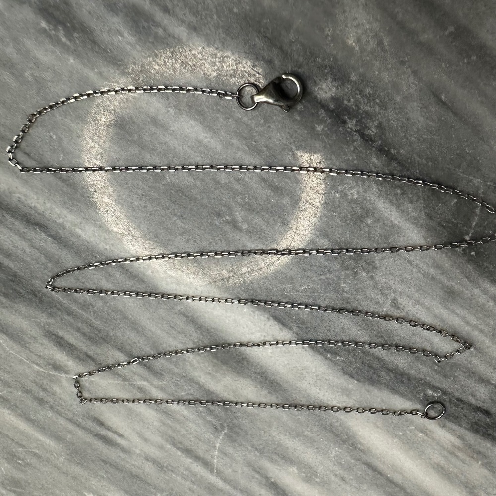 Paperclip Cable Minimalist Chain Sterling Silver 18 Inch Minimalist Fine 925